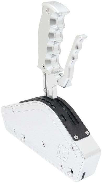 Aeroflow Bang Shift ATTACK SL 2,3,4 Speed Gate Shifter - Silver Finish Rear Exit Cable Design