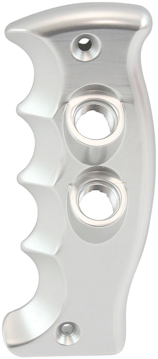 Pistol Grip PassengersSide Dual Button Plate, Silver  Suit Pistol and Attack Bang Shift Shifters