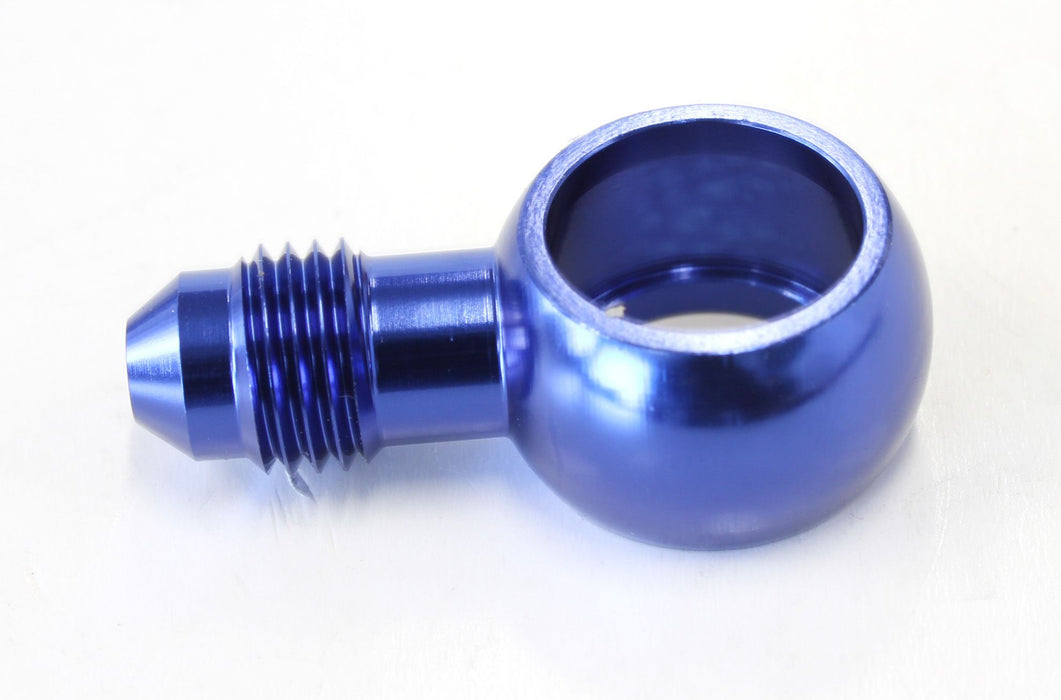 Alloy AN Banjo Fitting 14mm to -4AN  Blue Finish