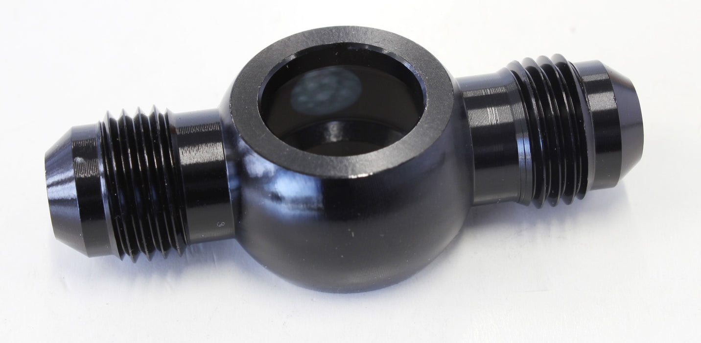 Alloy Double Ended AN Banjo  14mm (9/16") to -6AN, Black Finish
