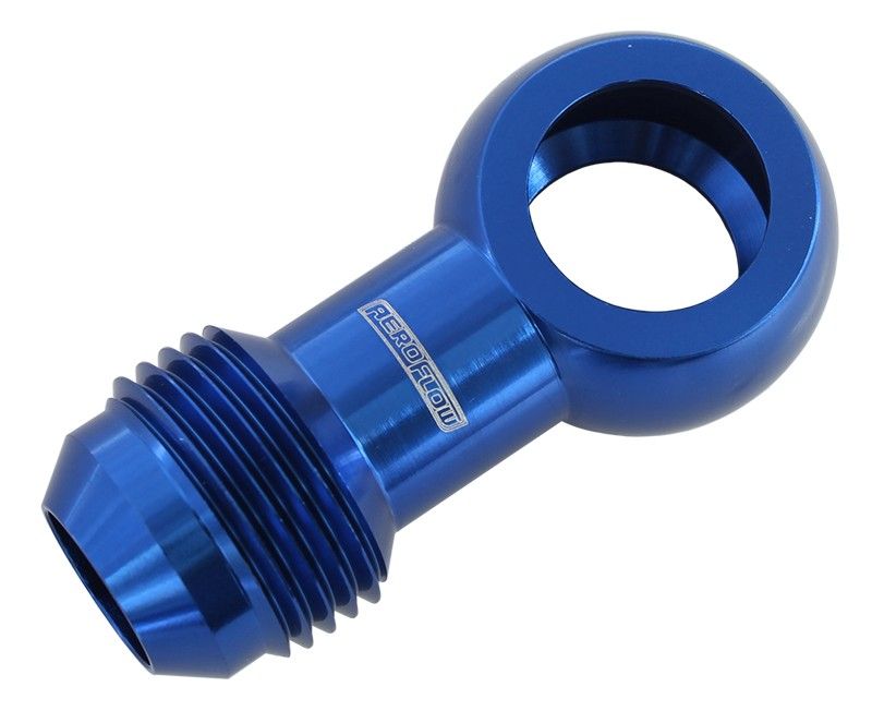 Alloy AN Banjo Fitting 16 x 1.5 mm to -10AN  Blue Finish