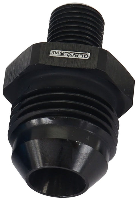 Metric to Male Flare Adapter M10 x 1mm to -8AN  Black Finish