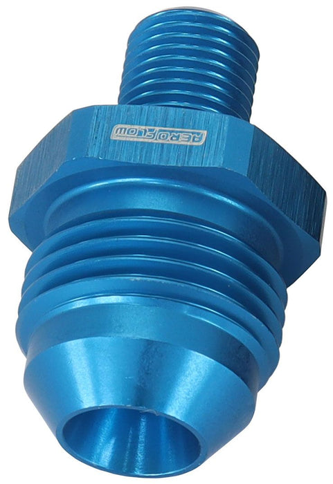 Metric to Male Flare Adapter M10 x 1mm to -8AN  Blue Finish
