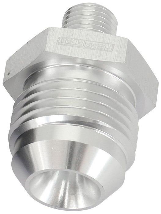 Metric to Male Flare Adapter M10 x 1mm to -8AN  Silver Finish