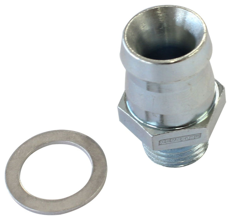 Barb Short Adapter M14 x 1.5mm to 5/8" Zinc Coated Steel   Suits Boosted Turbocharger Water Ports