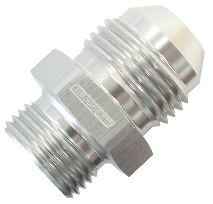 3/8" BSPP to -10AN Adapter  Silver Finish