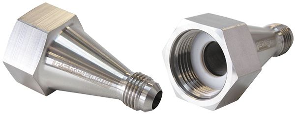 Nitrous Bottle Adapter with Filter -4AN  Supplied with 150 Micron Filter