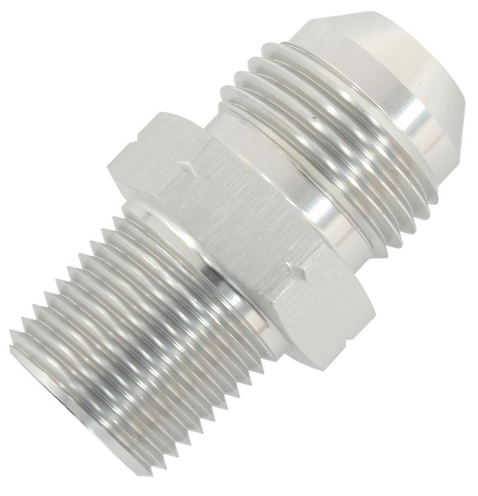 1/2" BSPT to -10AN Adapter  Silver Finish