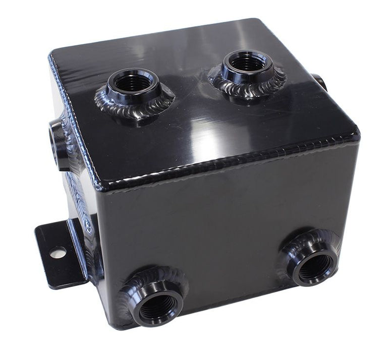 Aeroflow 1.4 Liter Universal Fabricated Alloy Tank - Black Finish 5" Length x 5" Width x 4" Height