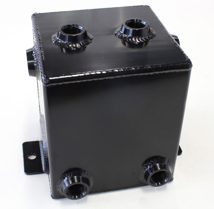 2.2 Liter Universal Fabricated Alloy Tank - Black Finish 5" Length x 5" Width x 6" Height