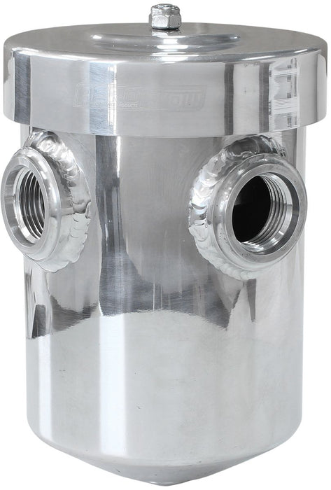 Aeroflow Dry Sump / Breather Tank - Polished 2 x -12 and 1 x -6 ORB Ports. 4.5" (115mm) Width x 6.5" (165mm) Height