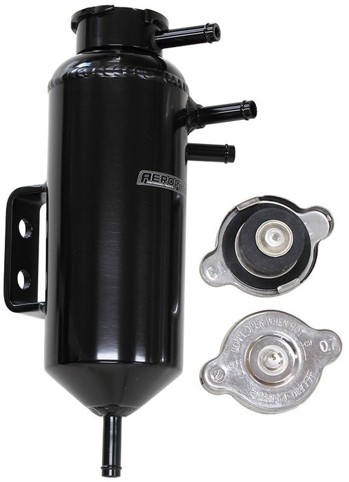 Universal Header Tank - Black With 5/16" Male Barbs, Radiator Cap & Blanking Cap