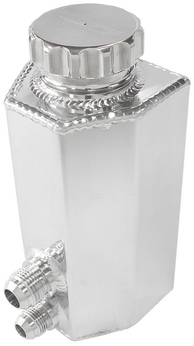 Universal Fabricated Power Steering Tank - Polished With -8AN & -10AN Ports, 660ml (22.5oz)