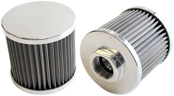 Stainless Steel Billet Breather with -10AN Female Thread  Polished Finish.