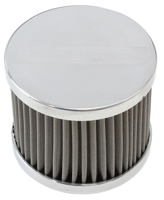 Stainless Steel Billet Breather with -8AN Female Thread  Polished Finish