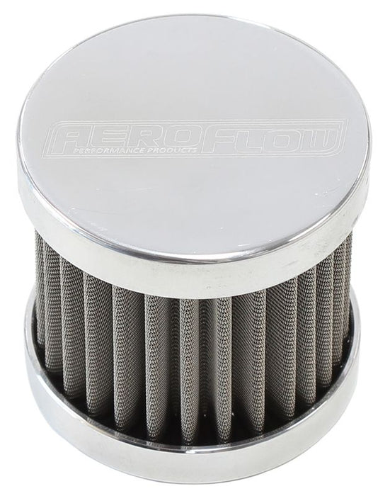 Stainless Steel Billet Breather with -6AN Female Thread  Polished Finish