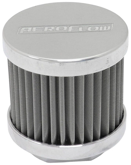 Aeroflow Stainless Steel Small Billet Breather with -10AN Female Thread  Polished Finish