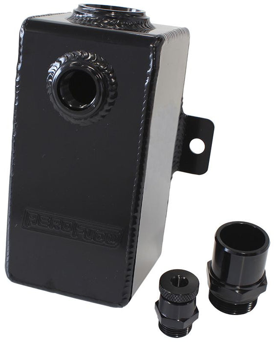 Universal Breather Tank - Black  1.1 liter / 37oz capacity, accepts 1-3/8" breather & -10 ORB hose fitting