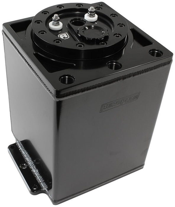 Triple EFI Pump Compact Surge Tank - Black  7 Litre (1.85 Gal), -10 ORB Outlet With -8 ORB Return