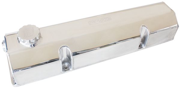 SB Chev Fabricated Billet Valve Covers Polished Finish. Sold as a Pair