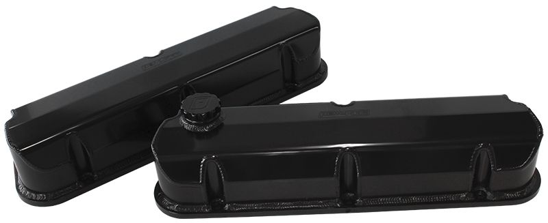 Ford Windsor 289-351 Fabricated Billet Valve Covers Black Finish. Sold as a Pair