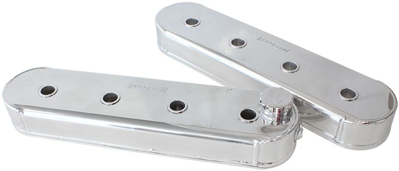 GM LS Series Fabricated Billet Valve Covers Polished Finish. Sold as a Pair