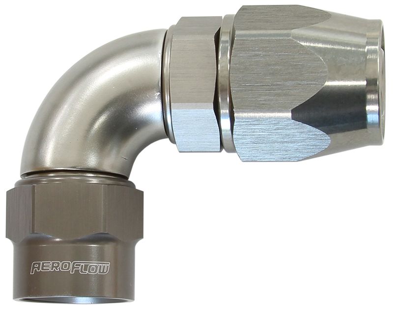 Kryptalon® Series Heavy Duty One Piece Swivel 90° Hose End -12AN  Titanium Finish. Suits Kryptalon® Series Hose