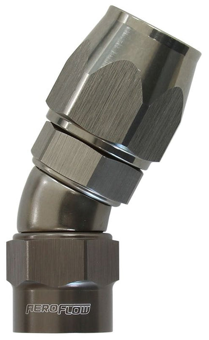 Kryptalon® Series Heavy Duty One Piece Swivel 30° Hose End -10AN  Titanium Finish. Suits Kryptalon® Series Hose