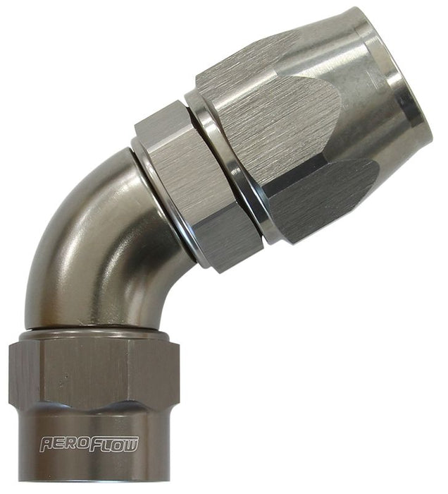 Kryptalon® Series Heavy Duty One Piece Swivel 60° Hose End -10AN  Titanium Finish. Suits Kryptalon® Series Hose
