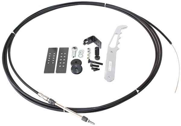 Parachute Release Cable Kit  Includes Chrome Handle & Black Accessories