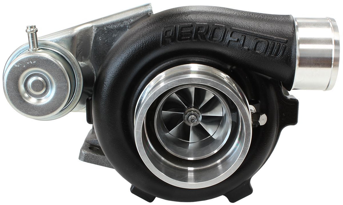 Aeroflow BOOSTED 4647 .64 Turbocharger 475HP, Hi Temp Black Finish Internal Wastegate, T25 / T28 Inlet Flange, 5-Bolt Exhaust Flange