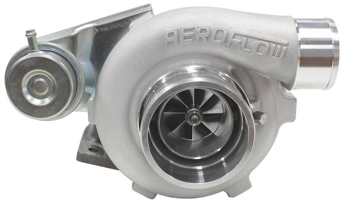 Aeroflow BOOSTED 4647 .64 Turbocharger 475HP, Natural Cast Finish Internal Wastegate, T25 / T28 Inlet Flange, 5-Bolt Exhaust Flange