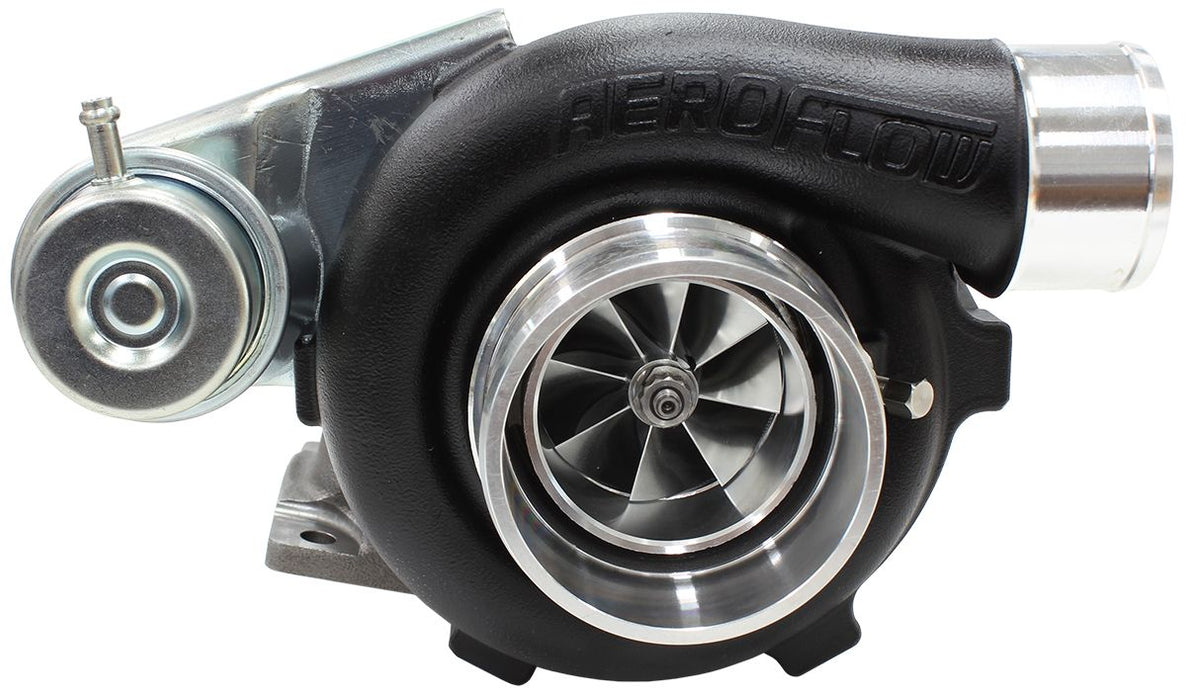 Aeroflow BOOSTED 5447 .64 Turbocharger 495HP, Hi Temp Black Finish Internal Wastegate, T25 / T28 Inlet Flange, 5-Bolt Exhaust Flange