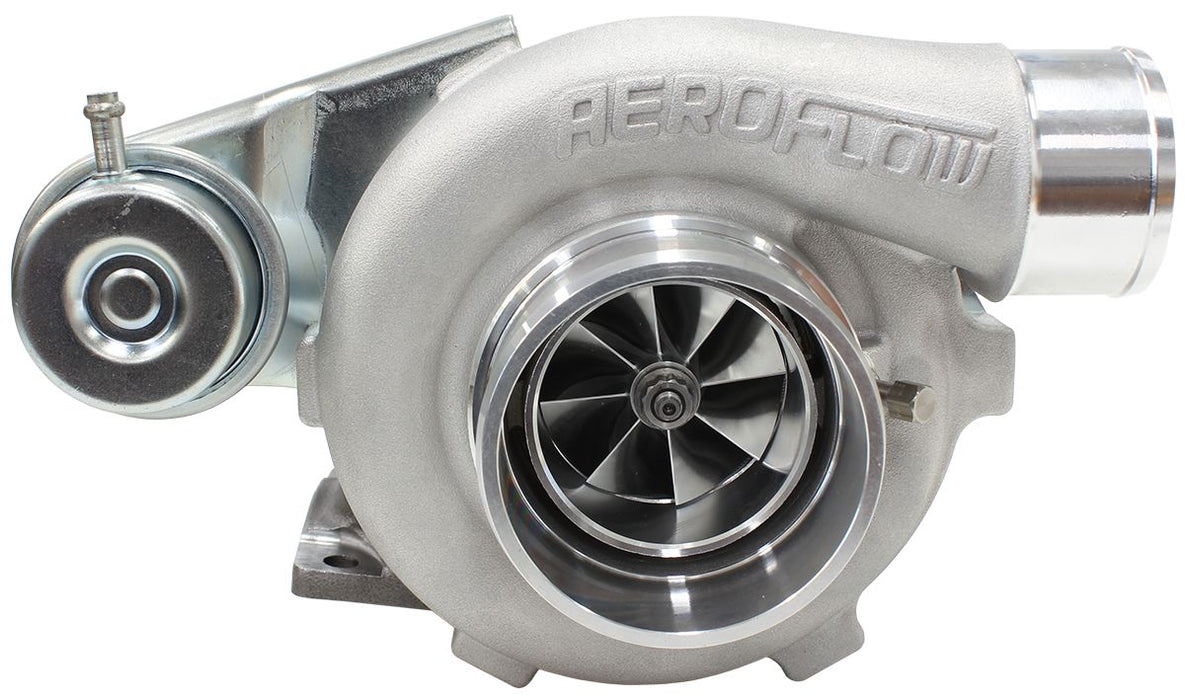 Aeroflow BOOSTED 5447 .64 Turbocharger 495HP, Natural Cast Finish Internal Wastegate, T25 / T28 Inlet Flange, 5-Bolt Exhaust Flange