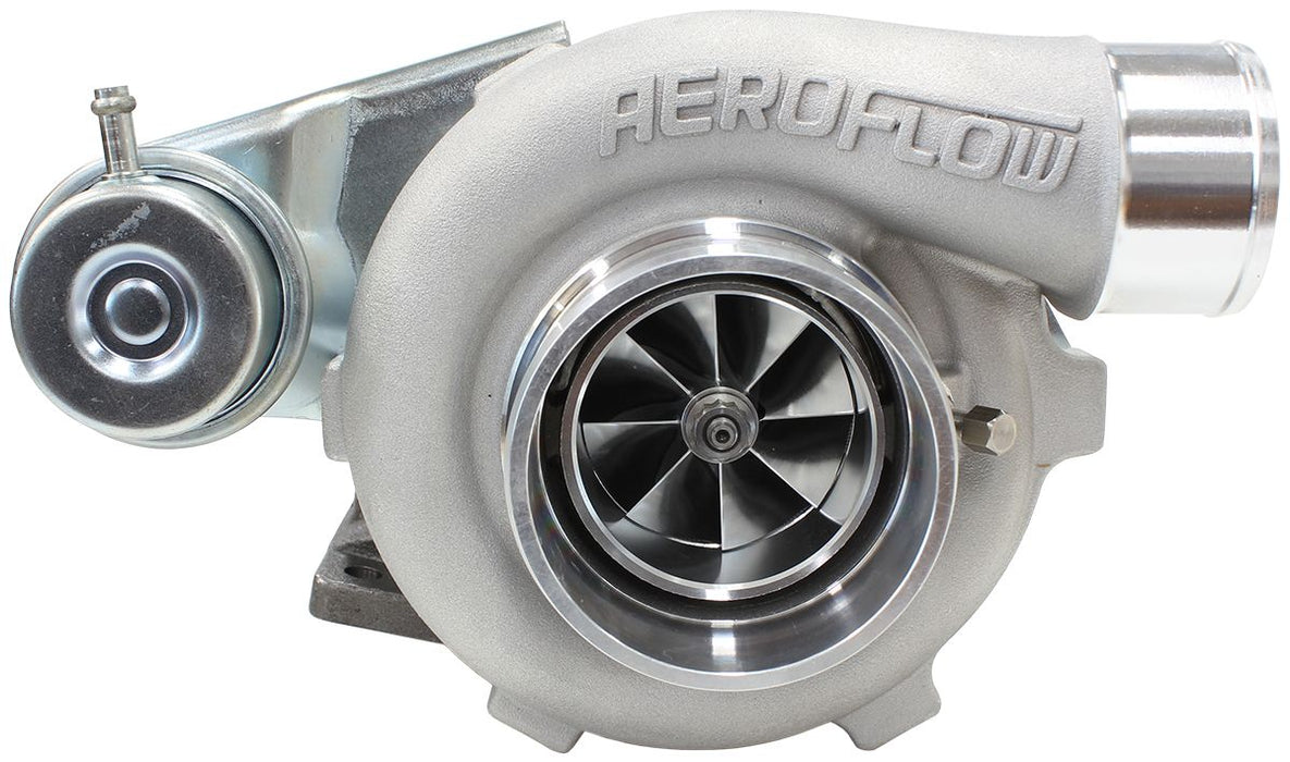 Aeroflow BOOSTED 5447 .86 Turbocharger 495HP, Natural Cast Finish Internal Wastegate, T25 / T28 Inlet Flange, 5-Bolt Exhaust Flange