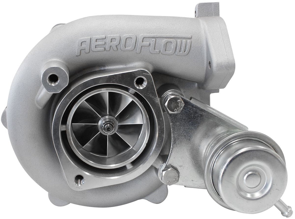 Aeroflow BOOSTED 5447 NISSAN .86 Turbocharger 525HP, Hi Temp Black Finish Internal Wastegate, T25 / T28 Inlet Flange, 5-Bolt Exhaust Flange