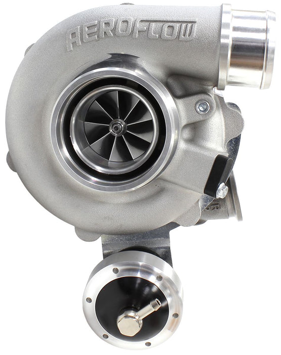 Aeroflow BOOSTED 4849 .72 Turbocharger 550HP, Natural Cast Finish Internal Wastegate, V-Band Inlet & Exhaust Flanges