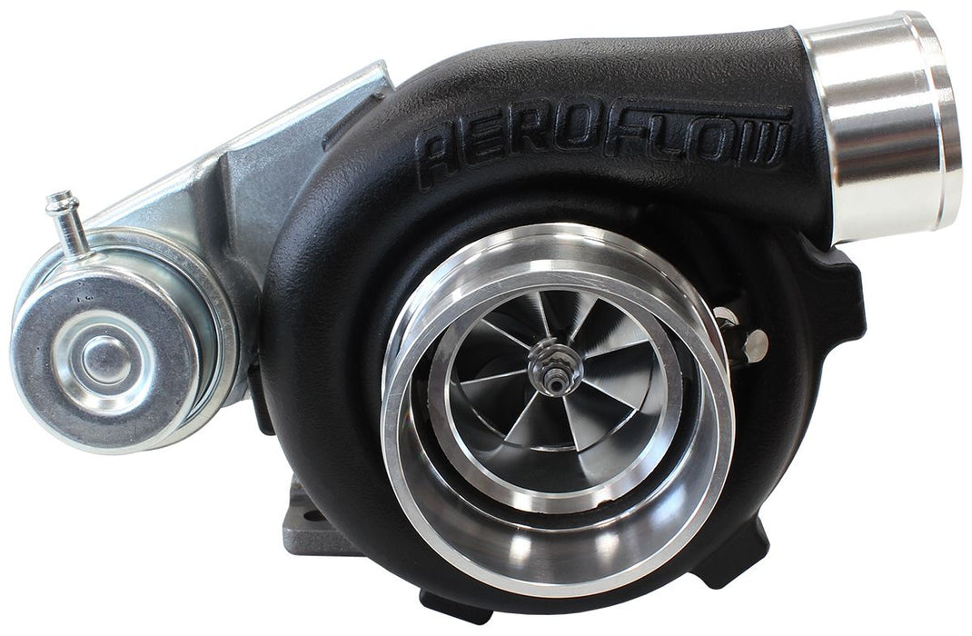 Aeroflow BOOSTED 5047 .86 Turbocharger 550HP, Hi Temp Black Finish Internal Wastegate, T25 / T28 Inlet Flange, 5-Bolt Exhaust Flange