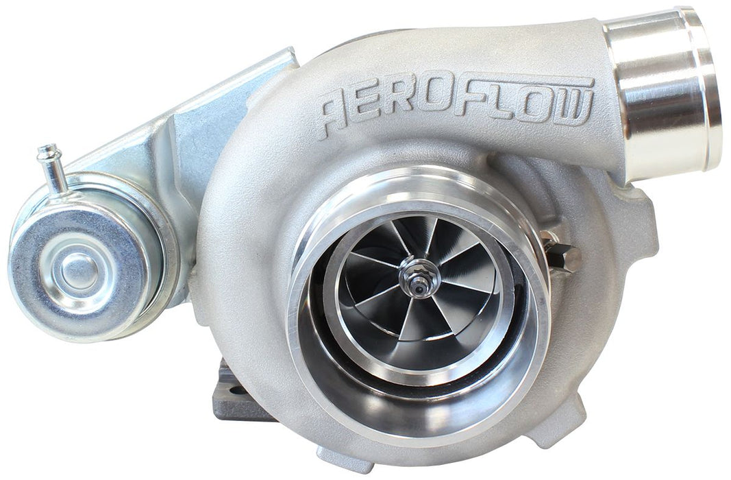 Aeroflow BOOSTED 5047 .86 Turbocharger 550HP, Natural Cast Finish Internal Wastegate, T25 / T28 Inlet Flange, 5-Bolt Exhaust Flange