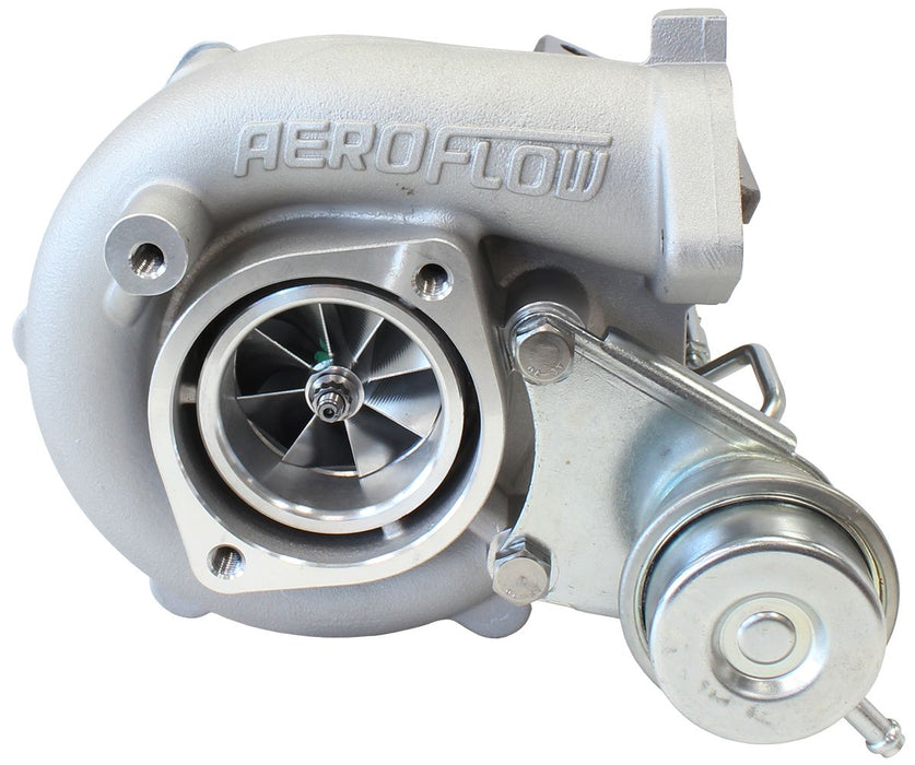 Aeroflow BOOSTED 5047 NISSAN .86 Turbocharger 550HP, Natural Cast Finish Internal Wastegate, T25 / T28 Inlet Flange, 5-Bolt Exhaust Flange