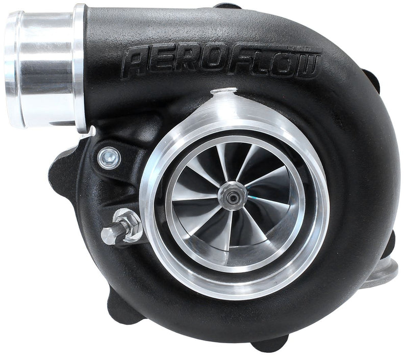 Aeroflow BOOSTED 5449 .72 Reverse Rotation Turbocharger 660HP, Hi Temp Black Finish External Wastegate, V-Band Inlet & Exhaust Flanges