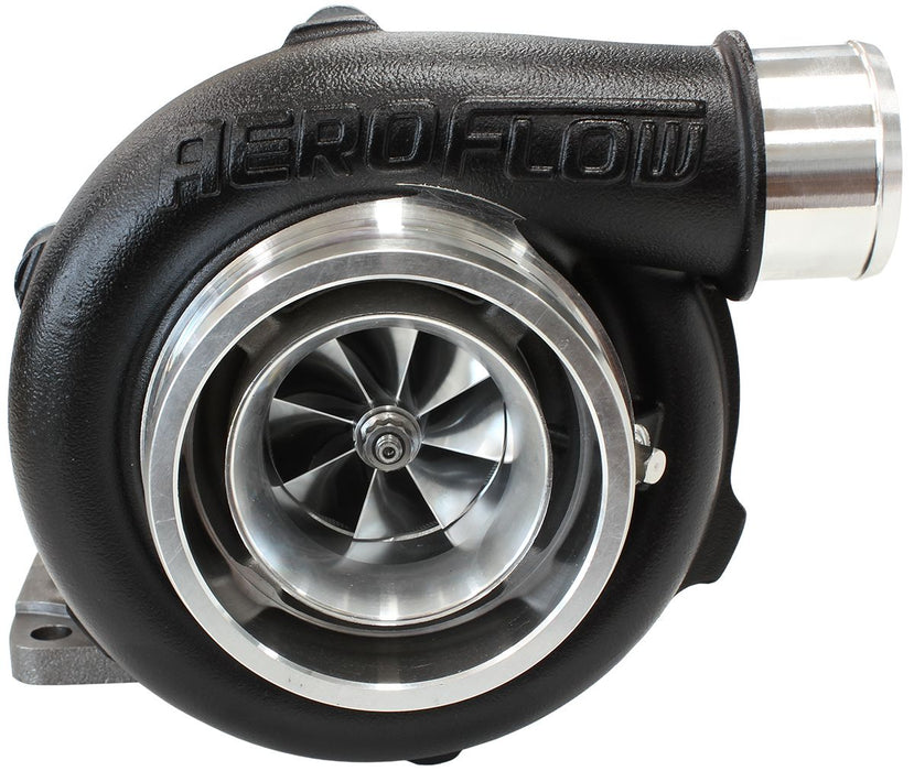 Aeroflow BOOSTED 5455 .63 Turbocharger 650HP, Hi Temp Black Finish External Wastegate, T3 Inlet Flange, V-Band Exhaust Flange