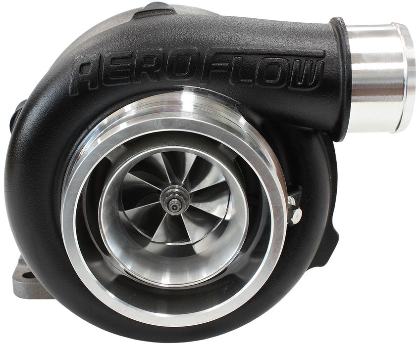 Aeroflow BOOSTED 5455 1.06 Turbocharger 650HP, Hi Temp Black Finish External Wastegate, T3 Inlet Flange, V-Band Exhaust Flange