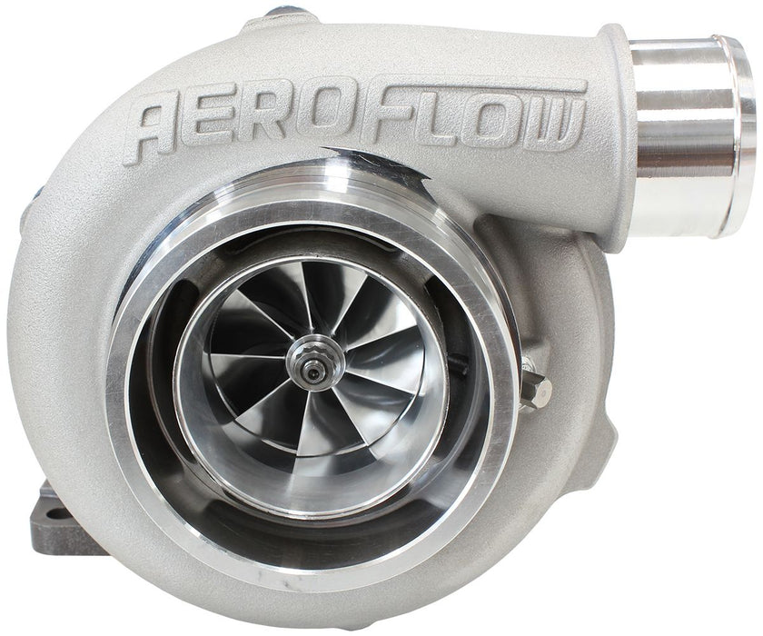 Aeroflow BOOSTED 5855 .63 Turbocharger 750HP, Natural Cast Finish External Wastegate, T3 Inlet Flange, V-Band Exhaust Flange