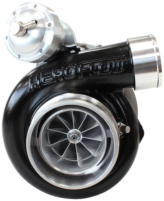 Aeroflow BOOSTED 6762 XR6 1.06 Turbocharger 1000HP, Hi Temp Black Finish Internal Wastegate, T3 Inlet Flange, BA-BF XR6 5-Bolt Exhaust Flange