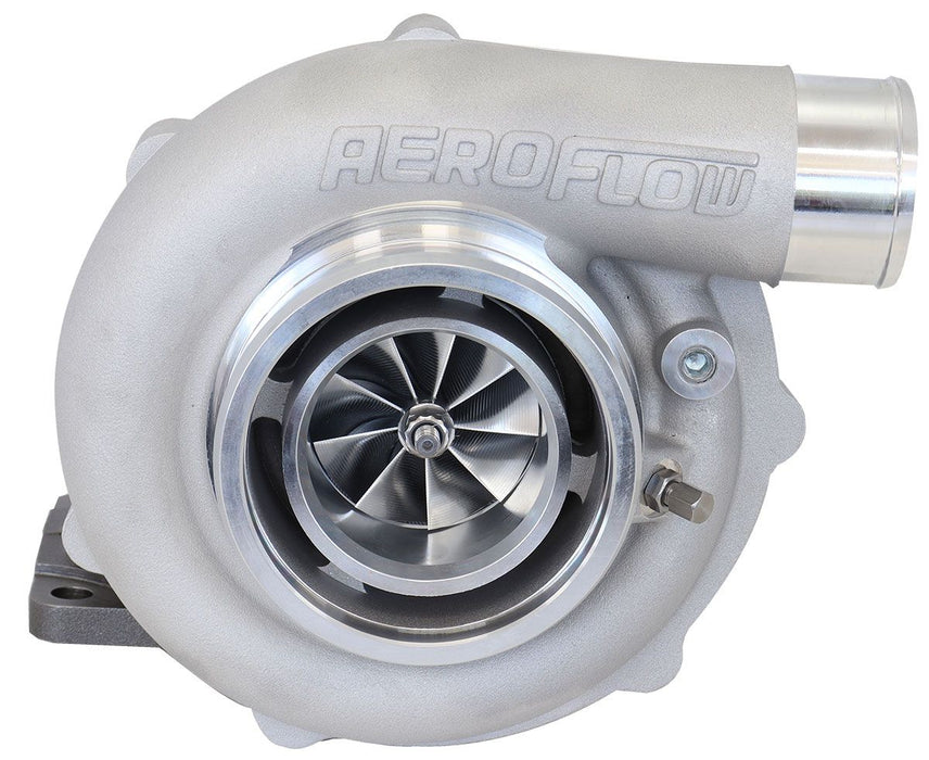 Aeroflow BOOSTED B5855 .61 Turbocharger 770HP, Natural Cast Finish External Wastegate, T3 Inlet Flange, V-Band Exhaust Flange