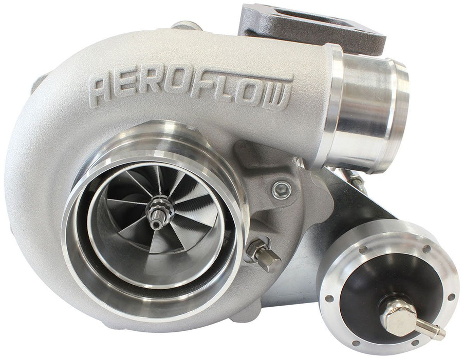 Aeroflow BOOSTED B5455 T3 .83 Internal Wastegate Turbocharger 660HP, Natural Cast Finish T3 Inlet Flange, Ford 5-Bolt Exhaust Flange