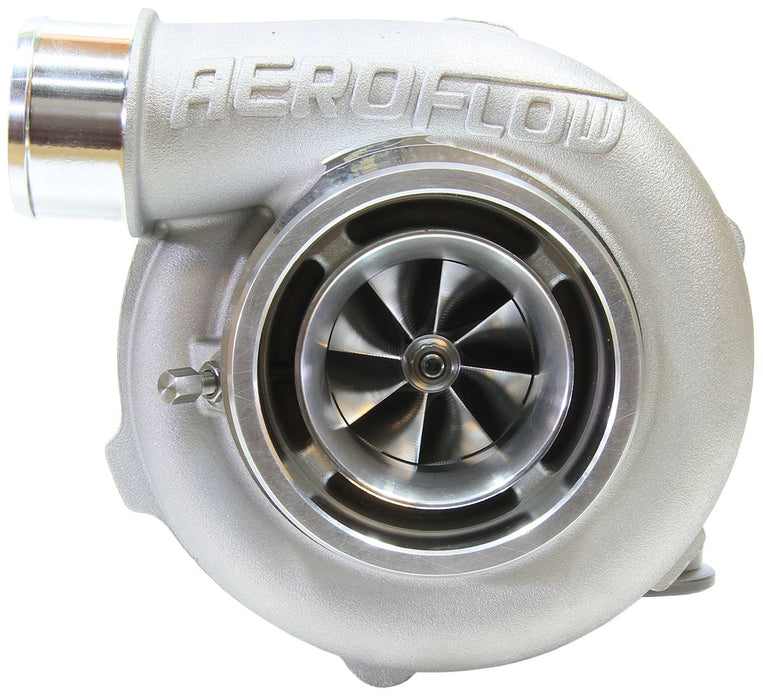 Aeroflow BOOSTED 5455 .83 Reverse Rotation Turbocharger 650HP, Natural Cast Finish External Wastegate, V-Band Inlet & Exhaust Flanges