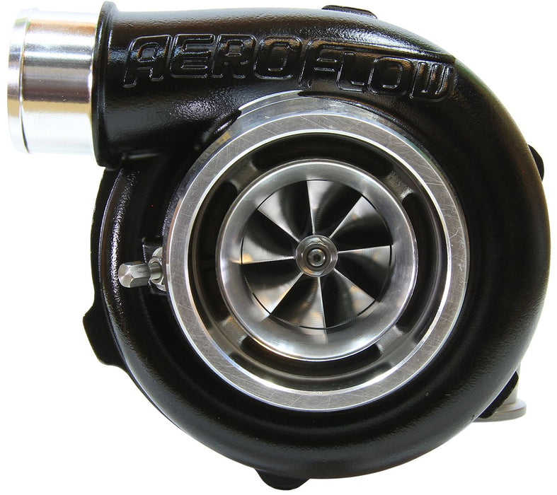 Aeroflow BOOSTED 5455 1.01 Reverse Rotation Turbocharger 650HP, Hi Temp Black Finish External Wastegate, V-Band Inlet & Exhaust Flanges