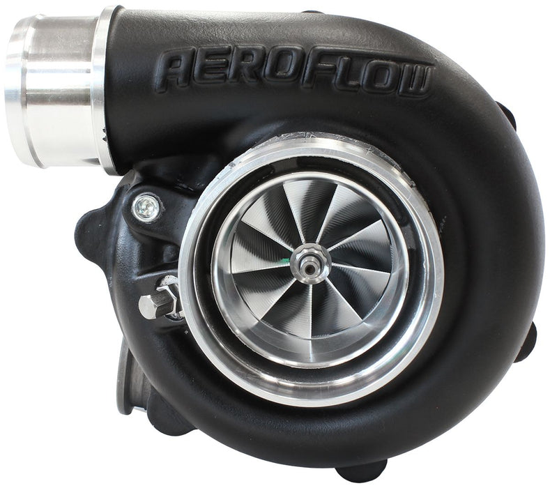 Aeroflow BOOSTED B5455 .83 Reverse Rotation Turbocharger 660HP, Hi Temp Black Finish External Wastegate, V-Band Inlet & Exhaust Flanges
